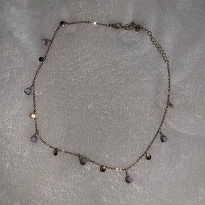 🐬Francescas Purple Gem & Coin Stars Necklace